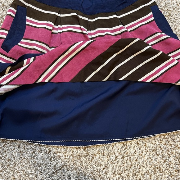 Anthropologie Maeve Ellery Striped Ribbon Skirt Sz 6 - Picture 5 of 10